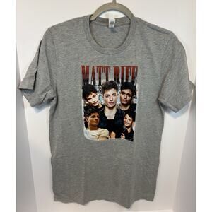 Matt Rife Casual Canvass Print T-Shirt Gray Unisex Size Medium